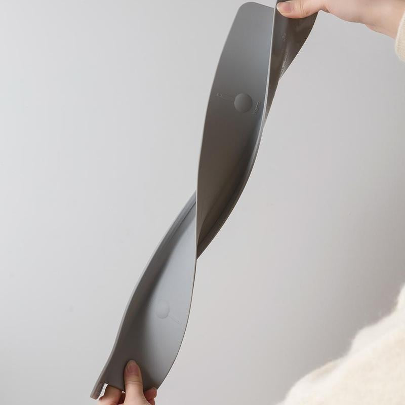 Silicone Sink Splash Guard – Self-Adhering Water Barrier for Kitchen Sinks & Countertops – Prevents Water Splashes, Say Goodbye to Mess and Keep Dry Cleaning Grey